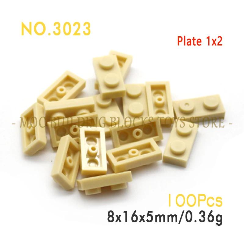 Moc Parts 3023 Plate 1X2 Building Block Bricks Classic Diy Architecture Creative Education Compatible With Accessories Toys