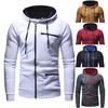 Men's Autumn Casual Solid Long Sleeve Hoodie Sweatshirt Top Outwear