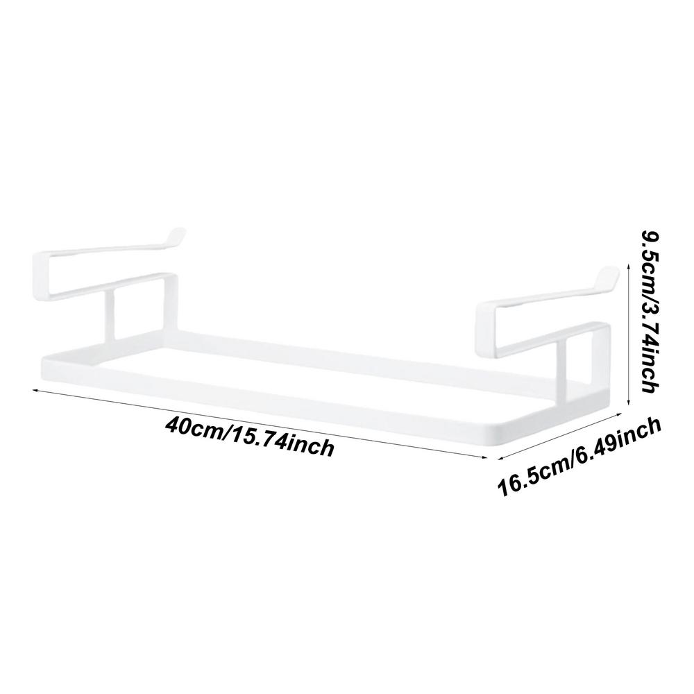 No-Punch Under Shelf Storage Basket Removable Under Cabinet Hunging Shelf Metal Wire Miscellaneous Hunging Rack for Kitchen