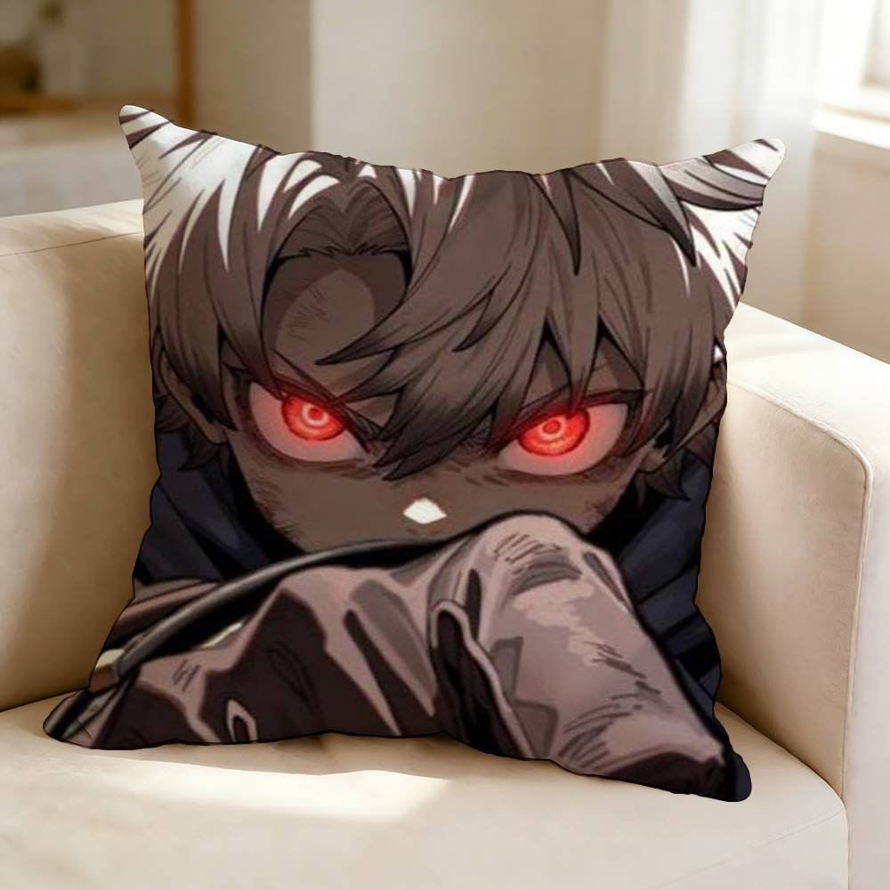 Anime GGachiakuta Cool RRudo SSurebrec Square DoubleSided Printed Pillow Case Bedroom Bedside Pillow Sofa Cushion Cover
