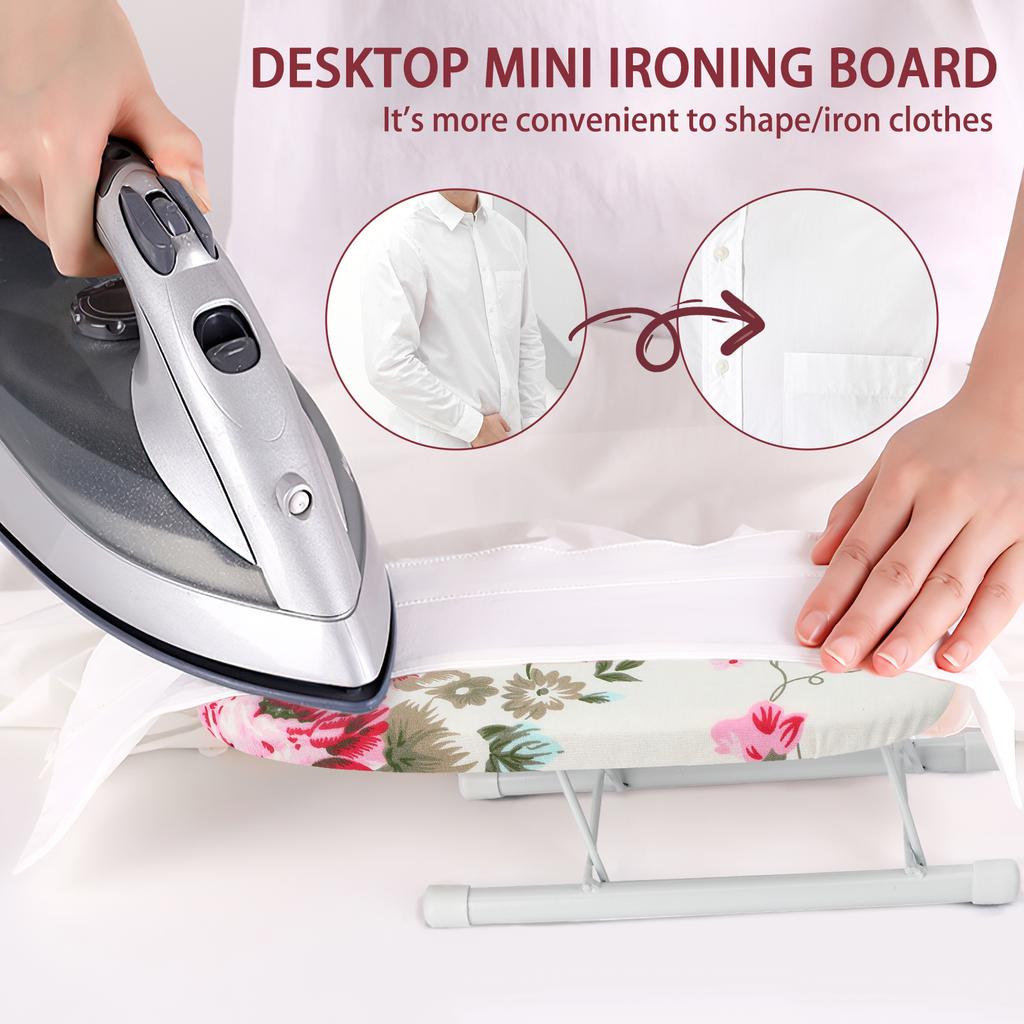 Mini Portable Sleeve Ironing Board Home Desktop Foldable Ironing Board for Easy Storage and Carrying Suitable Shirt, Sleeve Size