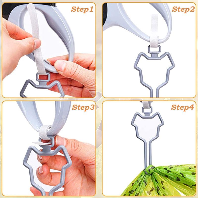 Hundekotbeutelhalter, Haustierkot-Träger-Clip, freihändiger Hundeleinenspender, Outdoor-Spaziergang, Welpenkotbeutel-Clip, einfach zu tragen