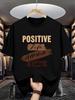 Positive Energy Graphic Unisex T-Shirt - Black Streetwear Summer Tee with Inspirational "Life Attitude Vibes" Print, Soft Polyester-Spandex Blend, Rou