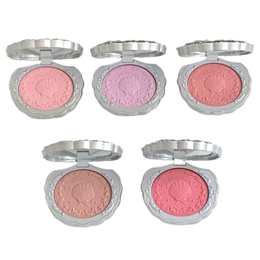 Make-up Flowerknows Kolekce mušlí a perel Hedvábně saténová tvářenka Lehký vysoce pigmentovaný pudrový růž na tvář Dlouhotrvající tvářenky
