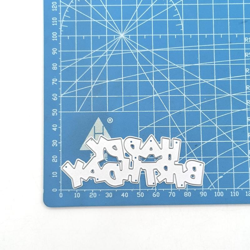 

С Днем Рождения Цифровой Набор Вырубных Штампов Цифра Металлический Трафарет Шаблон DIY Скрапбукинг Тиснение Бумага Поздравительные Открытки Декор Форма