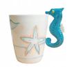 Keramiktasse für Kaffee Tee 3D Geschenk Tiere Seepferdchen
