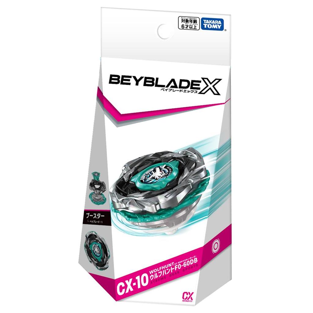 TAKARA TOMY BEYBLADE X Booster Wolf Hunt CX-10 F0-60DB