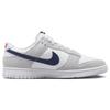 New Nike Dunk Low White Grey Navy Aqua Mini Swoosh FJ4227-001