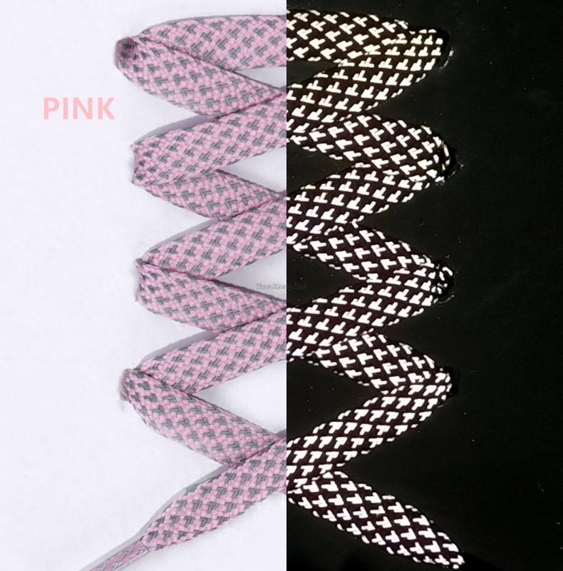 1 para odblaskowych sznurowadeł płaskie sznurowadła do sneakersów kolorowe odblaskowe sznurowadła świetlne sznurowadła 100/120/140/160CM sznurki