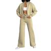 **Women 2 Piece Sweatshirt Set Zip Up Cardigan Long Pants Casual Fashion Spring Fall Outfit**