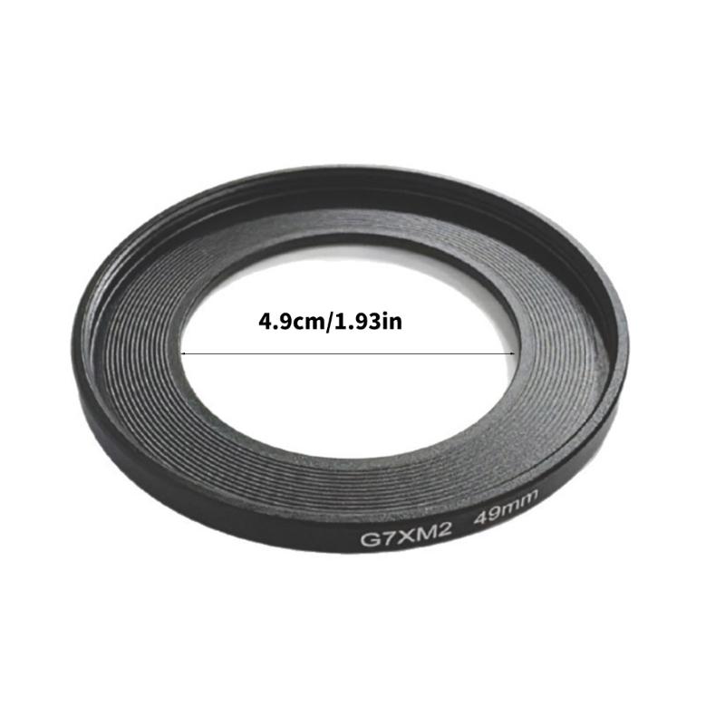 Lightweight 49mm Metal Lens Adapter Filter Camera Accessories for G7X3/G7X2/G5X/G5X2 Outdoor Photography Accessories