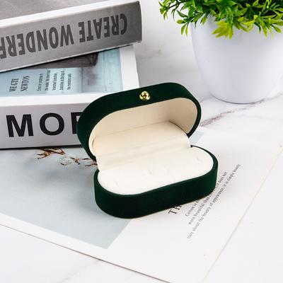 Samt-Schmuckkästchen, Ringkästchen, Schmuck-Organizer, Doppel-Ringe-Box, Schmuckkästchen