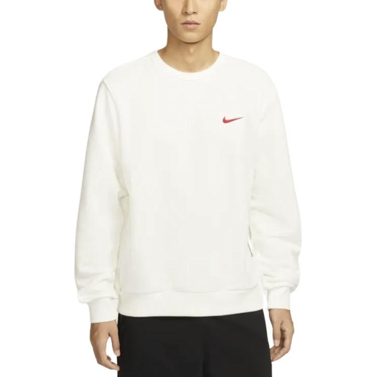 Nike Logo Casual Comfortable Letter Long Sleeve Spliced College Sweatshirt Men sweatshirt White IB5504133