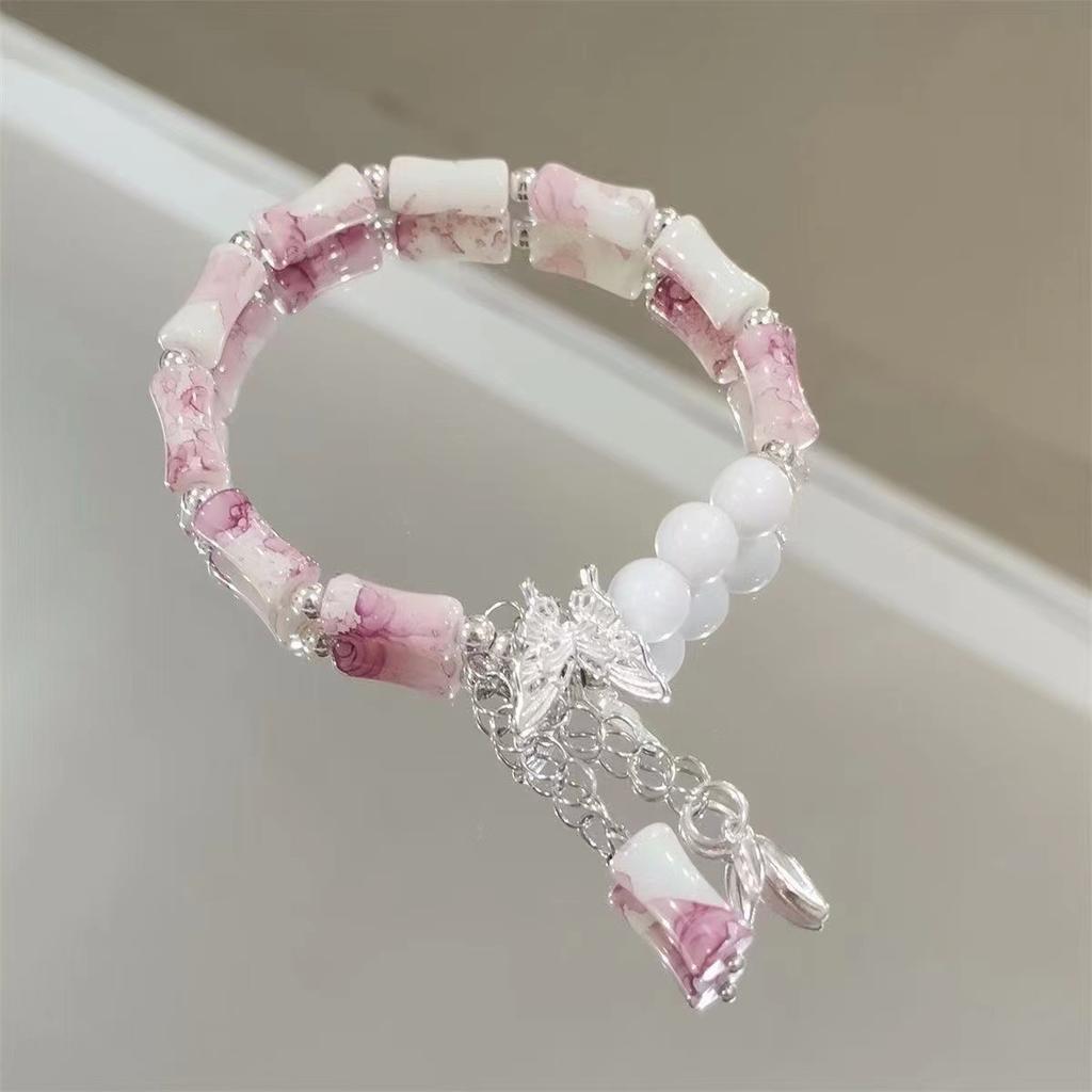 Bamboo Bracelet Niche Design Step by Step Bell Ink Wind Butterfly Bracelet