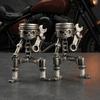 Unique Home Office Accents Vintage Skeleton Robot Statue, Industrial Mechanical Resin Figurine, Skull Statue Gothic Desk Decor for Bookshelf