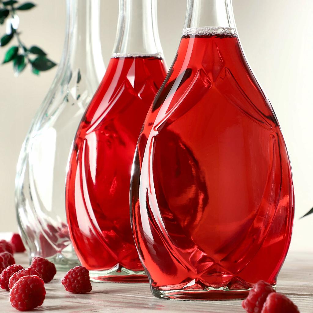 KADAX Glasflasche für Wein 500ml mit Korken Olivenöl Essig Schnaps Alkohol Likör