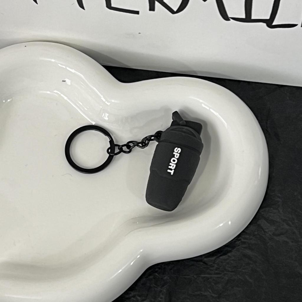 Miu Series Dumbbell Plate Keychain: Trendy Fitness Accessory & Sports Jewelry Gift