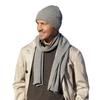 Patrick Men' Set - Hat and Scarf, Gray (Merino & Silk)