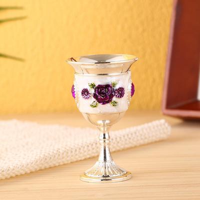 New Retro Wine Glasses European Style Metal Dinnerware Goblet Beverage Wine Cup White Wine Cup Champagne Glasses Gift