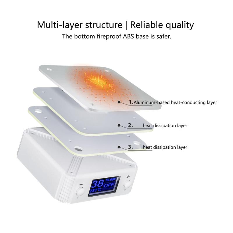 65W Digital Display Heating Soldering Plate Welder Hot Preheating Chip Welding Station 20V for Repair Laboratory