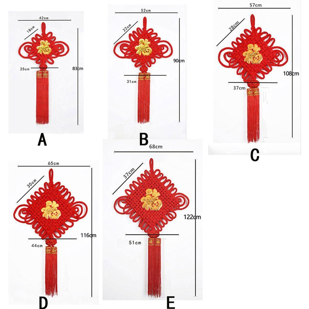 Peace Blessing Red Chinese Knot Room Wall Ornament Spring Festival Pendants New Year Decor