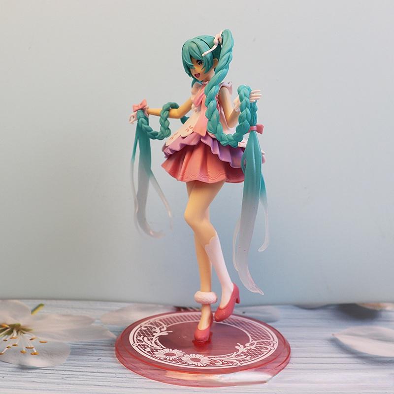 New Anime Hatsune Miku Cute Kawaii Virtual Singer Miku Manga Statue Figurines Pvc Action Figure Collectible Model Toy