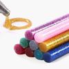 30 Stück Gemischte Farbe Hohe Haftkraft Starke Farbe Glitzer Heißschmelzklebestifte 10*0,7mm