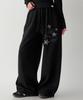 THE GREEN LAB Star Patch Terry Pants [Black]