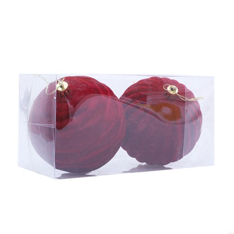 2Pcs Christmas Ball Baubles Ornament Shatterproof for Christmas Tree Wedding
