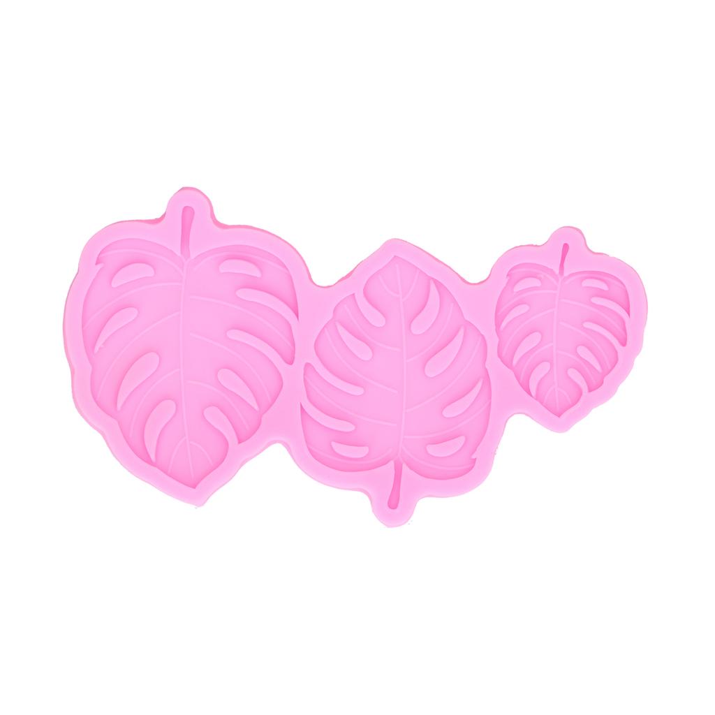 Leaf Mold Food Grade Silicone Nontoxic Cake Ice Cream Mould for Cake Making Baking(Pink )