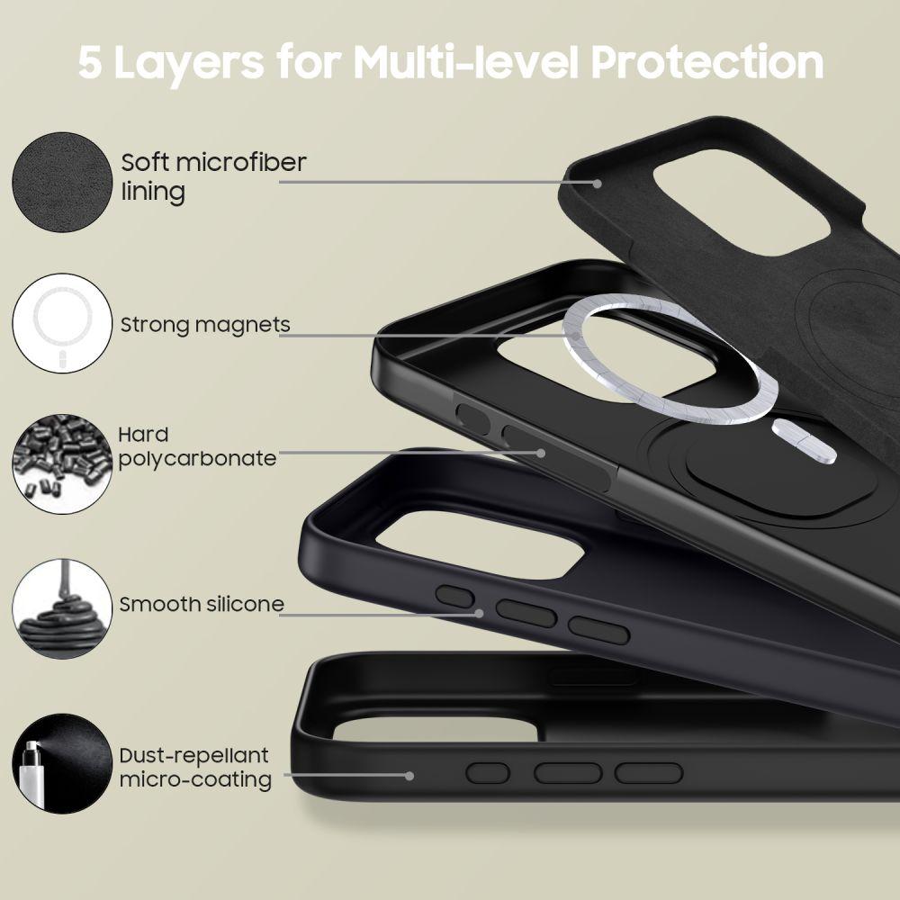 Tech-Protect Silicone Magsafe Iphone 16 Pro Matte Black