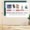 Double-Sided Magnetic Whiteboard and Blackboard Stand for Home, Office, and Classroom