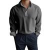 Men's   Long   Sleeves  Pullover  Business  Flip   Collar  Shirt