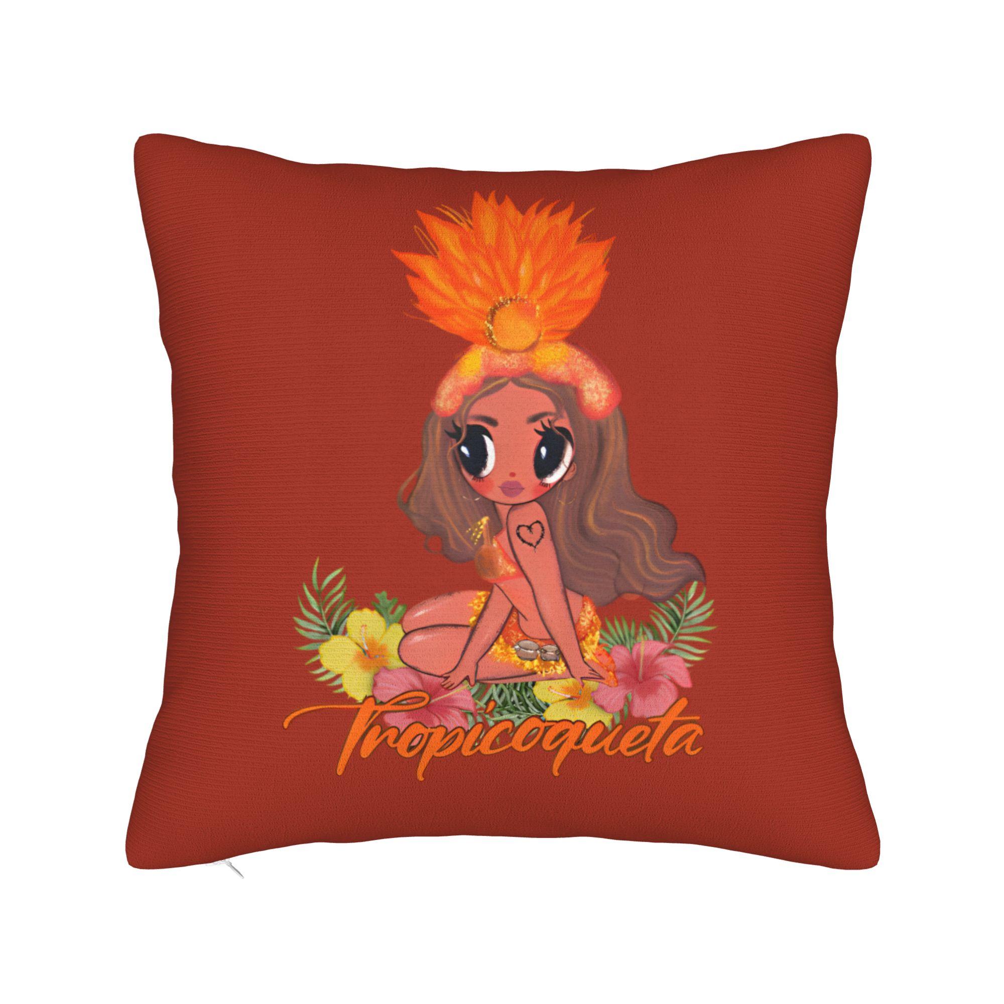 Кароль Джи Tropicoqueta Новый Альбом Квадратная Наволочка Полиэстеровые Подушки для Дивана Verano Rosa Потрясающая Наволочка 30x30cm 12x12in