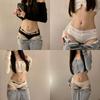 4PCS Women's Sexy Lace Mid-Rise Comfortable Sweet Briefs Triangle Shorts