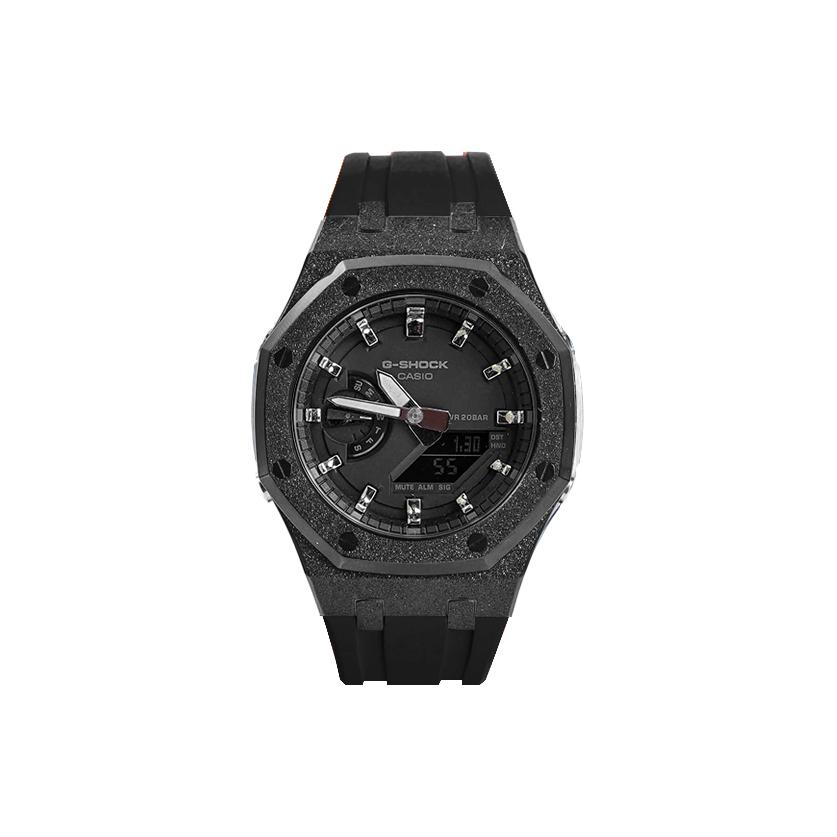 

CASIO Unisex Liquid Crystal,Analog Dual Display Series Black Watch GA-2100-1A1(Watch8--) Regular Watch Box