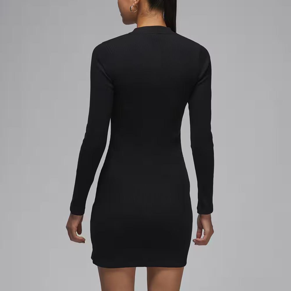 New Jordan Women's 1/2 Zip Long Sleeve Knit Dress HF9478-010