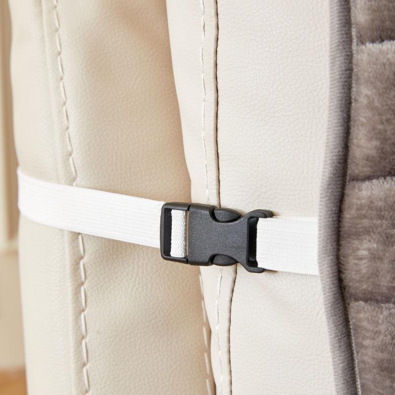 Winter Flannel Solid Color Square Sofa Cover with Plush Cushion Pad One Piece Set for Cozy Home Decor