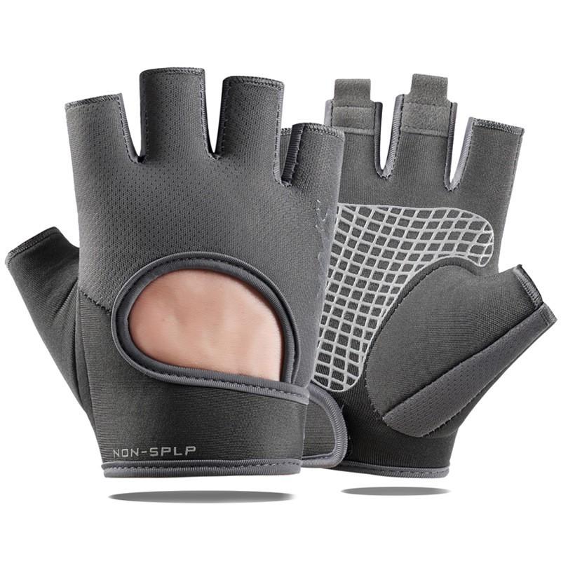 Unisex Half-Finger Gym Gloves With Extended Wrist Support Weightlifting Dumbbell Training Fitness Workouts Breathable
