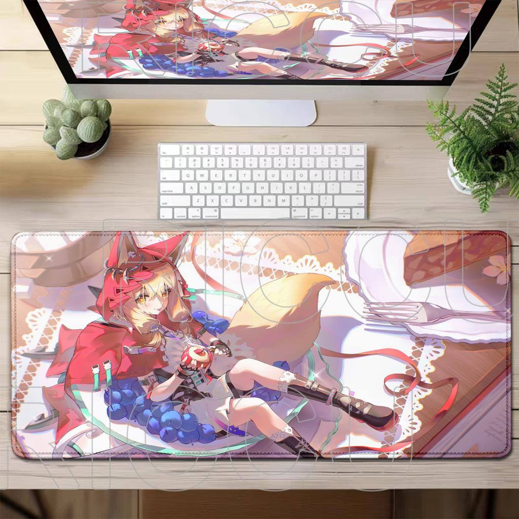 Stampa HD Arknights Endfield Rossi Tappetino per Mouse XXL Grande Carino Anime Tappetini per Tastiera Gamer Mausepad Tappeto per Scrivania Studente