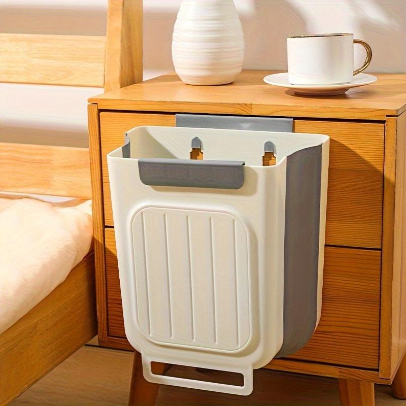 

Foldable 6L Trash Can, Square Hanging Bin, No Bend & No Electricity Needed. Save Space, Easy Use!