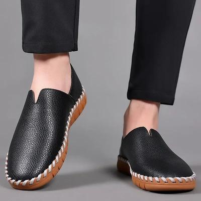Modes Lazy Loafers Vīriešu Ādas Ikdienas apavi Solid Man Plakanas Kurpes Slip on Soft Zole Braukšanas apavi vīriešiem Apavi Sapatenis Masculin