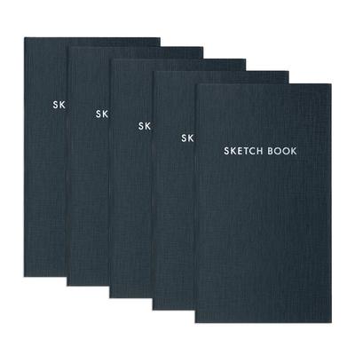 KOKUYO Field Sketch 3mm Charcoal Set of Notebook, Grid, Black, 5, SE-Y7DX5SET