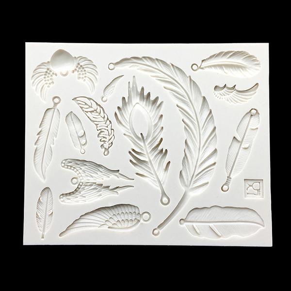 

Силиконовая форма Перо Сахарная мастика Шоколад Кекс Фондант Инструменты для украшения торта