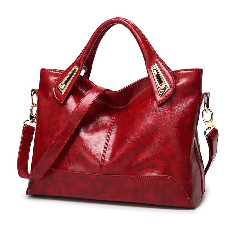 Large Capacity Wax Oil Leather Bag Retro Style Commuter Shoulder Bag Messenger Bag Premium Durable Quality Useful