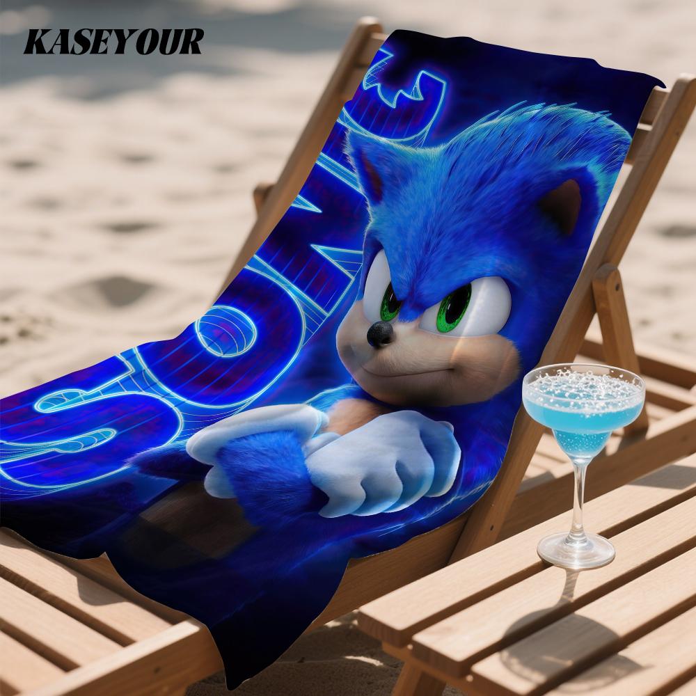 Anime S-Sonics Pattern Quick Drying Bath Towel Microfiber beach towel light weight swimming camping yoga beach out