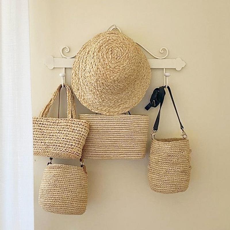 Washable Raffia Straw Thin Thread Hand-Woven Bag Summer Knitted Hat Hook Crochet Line DIY Women's Bag Materials TJ20518