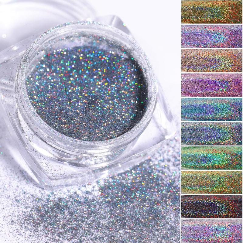 Laser Mirror Nail Glitter Powder Metal Dust Nails UV Gel Polish Pigment Gold Silver Nail Art Decorations Accessories