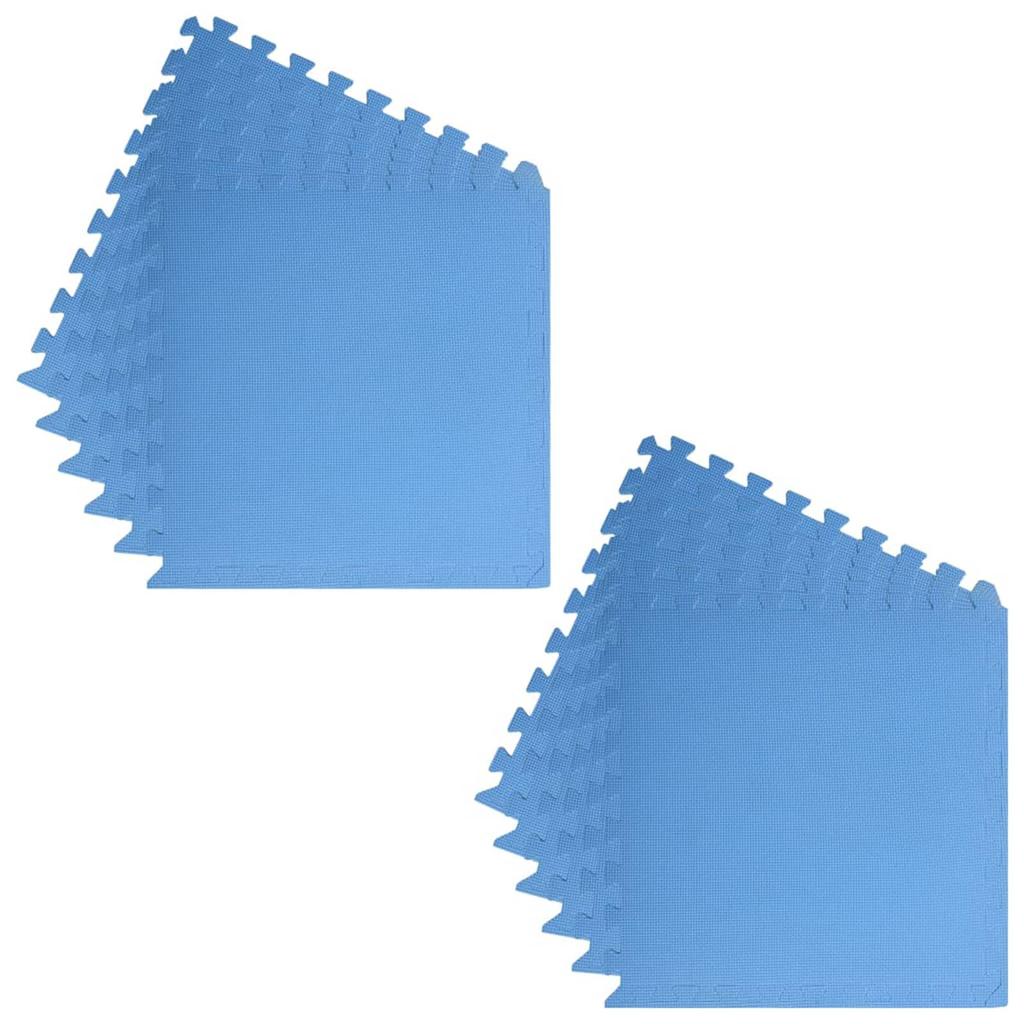 Pool Floor Mat 12 pcs Blue 4.32 m² EVA Foam