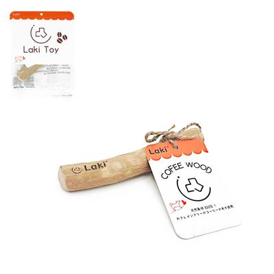 Laki Coffee Wood Dog Chew Natural Wooden Coffee Dental 1 Piece Toy, Additive-Free, 100% Natural, Wood, Toy, Wood, Caffeine-Free, Care, XS,